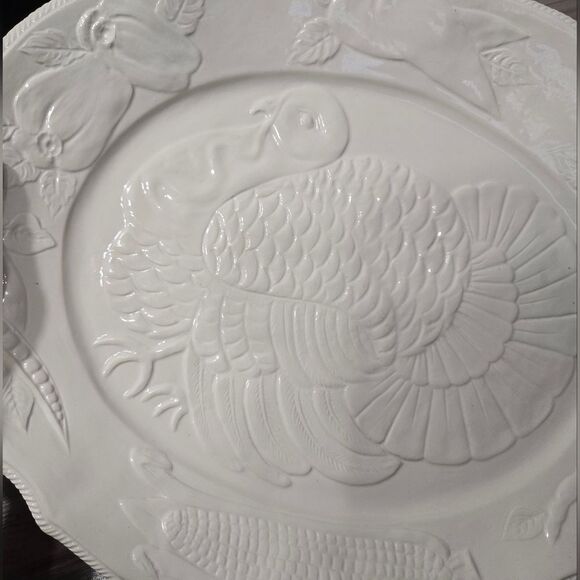 Vintage Thanksgiving Ceramic Platter Made In Italy #703 - Picture 3 of 10